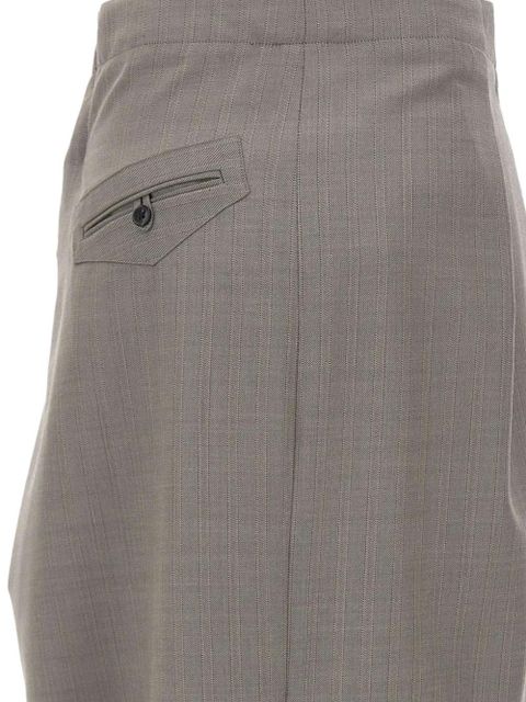 Victoria Beckham asymmetric folded-panel midi skirt - Grey