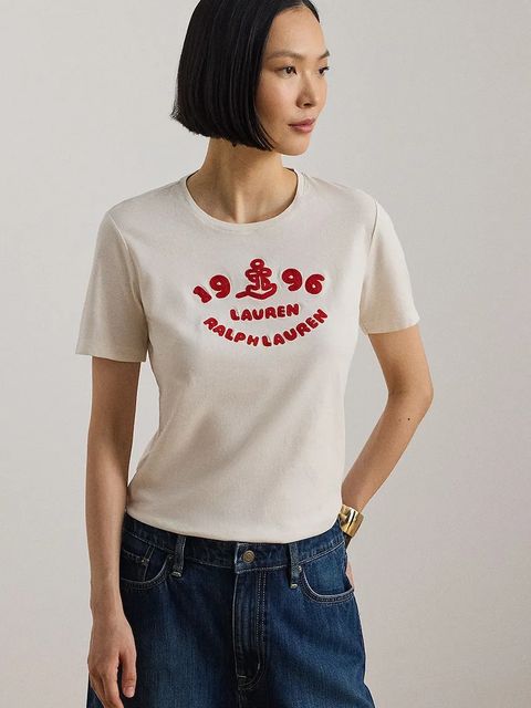Lauren Ralph Lauren T-shirt damski bawełniany - zdjęcie produktu nr 1