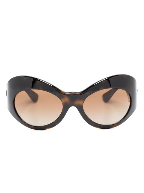 Versace Eyewear Medusa shield-frame sunglasses - Brown - zdjęcie produktu nr 1