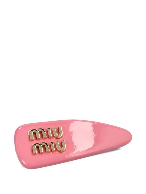 Miu Miu logo-detail hair clip - Pink - zdjęcie produktu nr 1