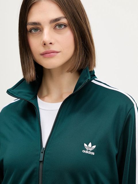 adidas Originals bluza Firebird Tt damska kolor zielony z aplikacją JX1484