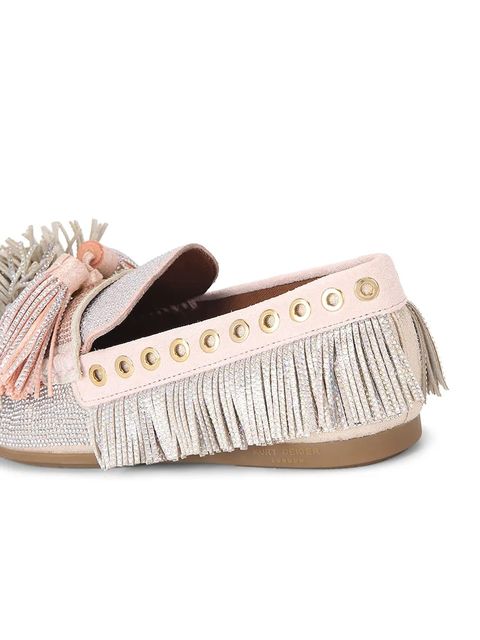 Kurt Geiger London mokasyny zamszowe Pom Pom Moccasin