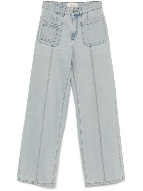 Blumarine logo-embroidered jeans - Blue - zdjęcie produktu nr 1