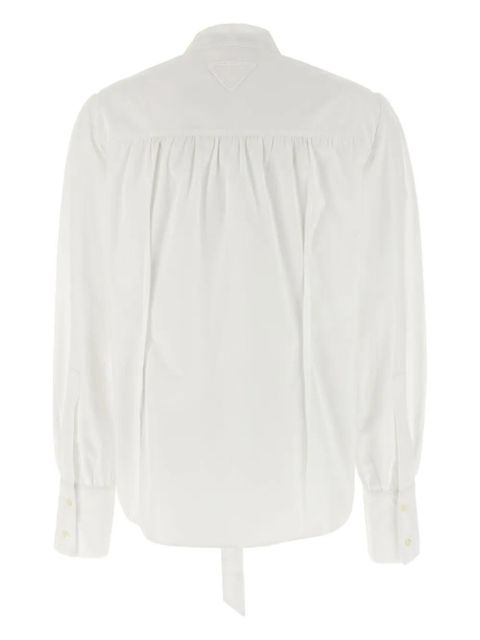 Prada bow-ruffled shirt - White