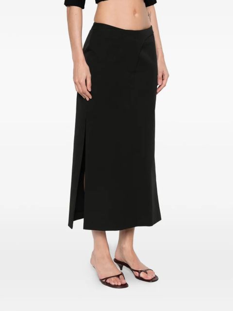 Sportmax SPSVelo slit midi skirt - Black