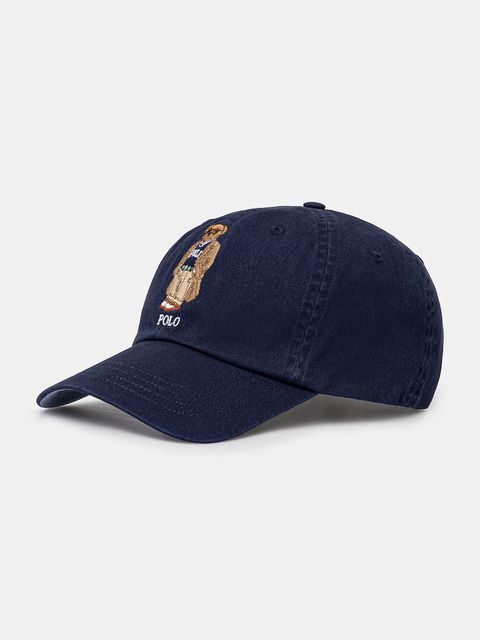 Polo Ralph Lauren czapka z daszkiem bawełniana kolor granatowy z aplikacją 211A87349 - zdjęcie produktu nr 1
