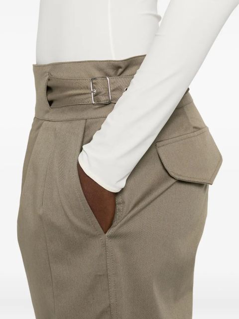 Gimaguas pleated belted trousers - Green