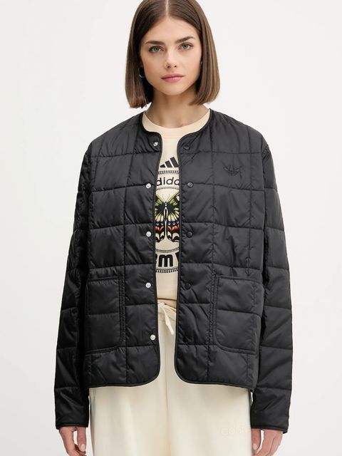 adidas Originals kurtka Quilted Liner kolor czarny przejściowa oversize JX8823 - zdjęcie produktu nr 1
