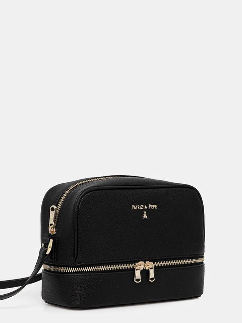 Patrizia Pepe torebka skórzana kolor czarny 8B0253 L001 - zdjęcie produktu nr 2