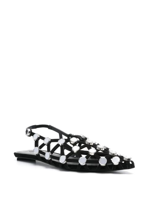 The Attico Grid slingback sandals - Black - zdjęcie produktu nr 2