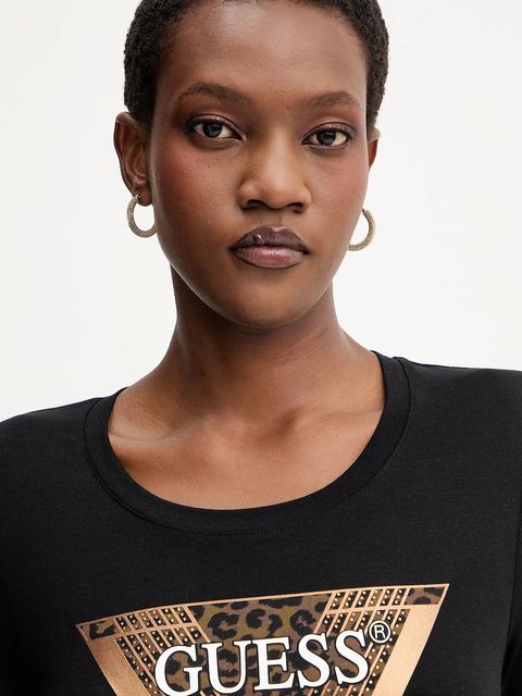 Guess longsleeve LEO damskie kolor czarny W5BI75 J1314