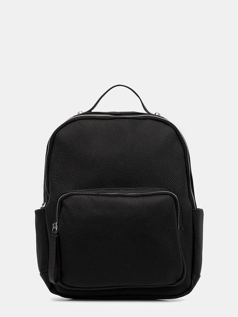 Answear.LAB plecak skórzany damski kolor czarny mały gładki - zdjęcie produktu nr 1