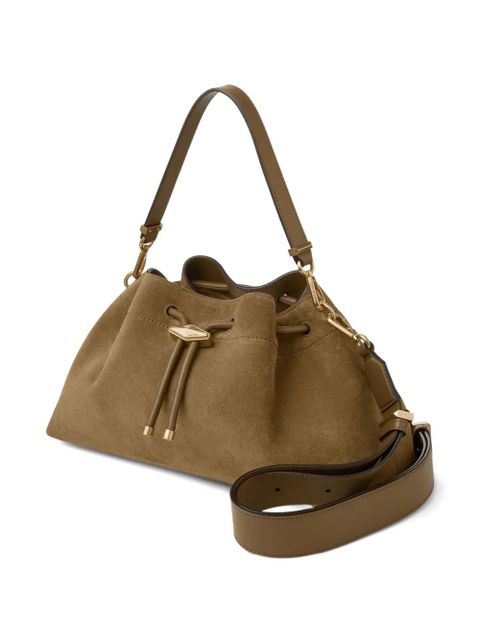 Jimmy Choo Cinch M suede shoulder bag - Green