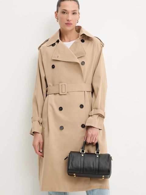 Answear.LAB trencz bawełniany kolor beżowy