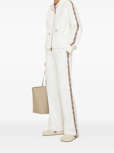 Burberry Check-trim cotton track pants - White - zdjęcie produktu nr 2