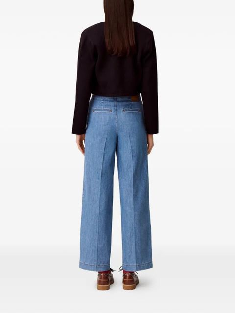 Claudie Pierlot buttoned wide-leg jeans - Blue