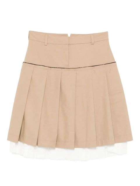 Gimaguas layered pleated mini skirt - Neutrals - zdjęcie produktu nr 1