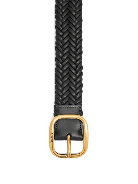 LOEWE braided leather belt - Black - zdjęcie produktu nr 2