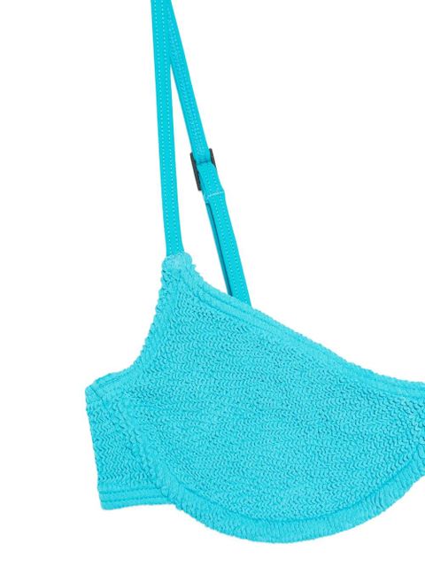 Bond-eye Gracie textured bikini top - Blue