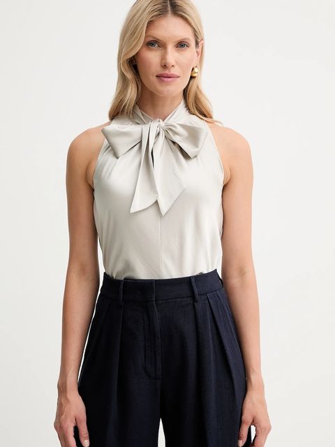 Forte Forte bluzka jedwabna damska kolor beżowy gładka 14078.my.top - zdjęcie produktu nr 1