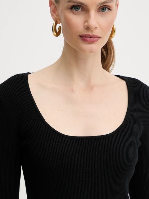 Twinset sukienka kolor czarny mini rozkloszowana 252AP3191