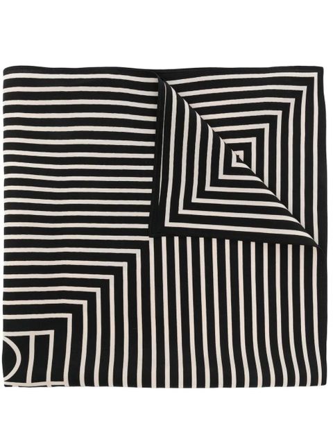 TOTEME Signature Monogram silk scarf - Black - zdjęcie produktu nr 1