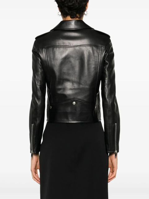 Saint Laurent leather biker jacket - Black - zdjęcie produktu nr 2