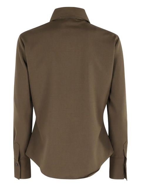 Róhe buttoned pointed-collar shirt - Brown - zdjęcie produktu nr 2