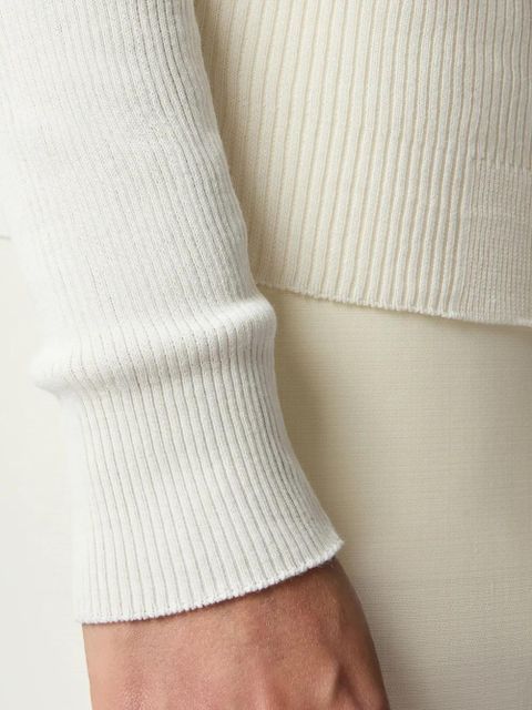 Tod's roll-neck ribbed-knit jumper - White