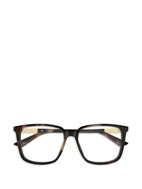 Chloé Eyewear geometric glasses - Brown - zdjęcie produktu nr 1