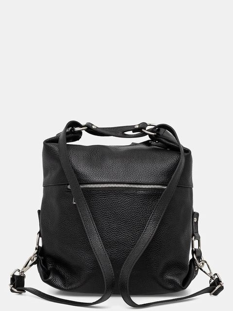 Answear.LAB plecak skórzany damski kolor czarny duży gładki - zdjęcie produktu nr 2