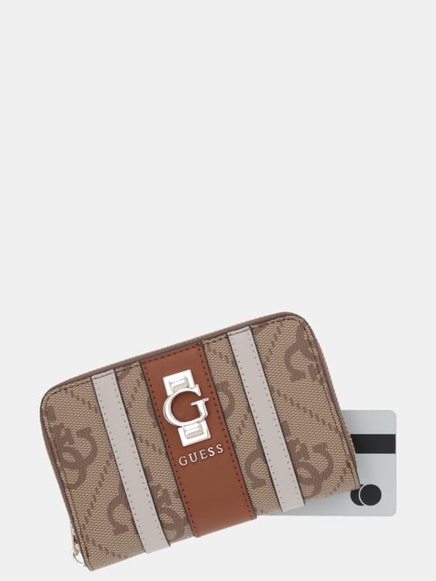 Guess portfel ERENIA damski kolor beżowy SWSO78 38140