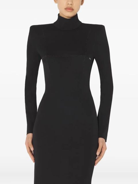 Jean Paul Gaultier long-sleeve cut-out back dress - Black