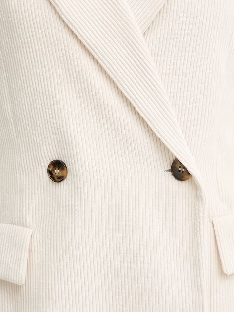 Marella marynarka sztruksowa Emme by Marella kolor beżowy dwurzędowa gładka 2525046102200