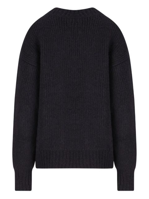 Saint Laurent ribbed crew-neck sweater - Blue - zdjęcie produktu nr 2