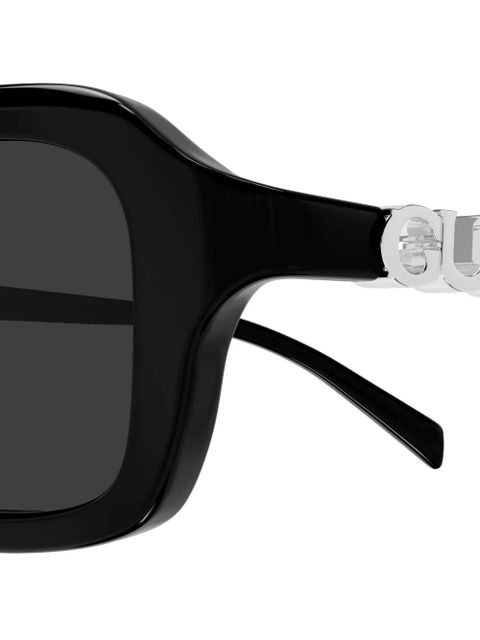 Gucci Eyewear logo rectangle-frame sunglasses - Black