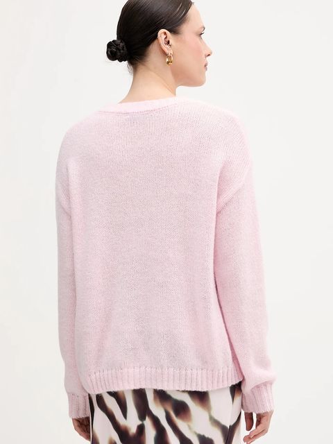 Marc Aurel sweter z dodatkiem wełny damski kolor różowy 8050-8001-82091