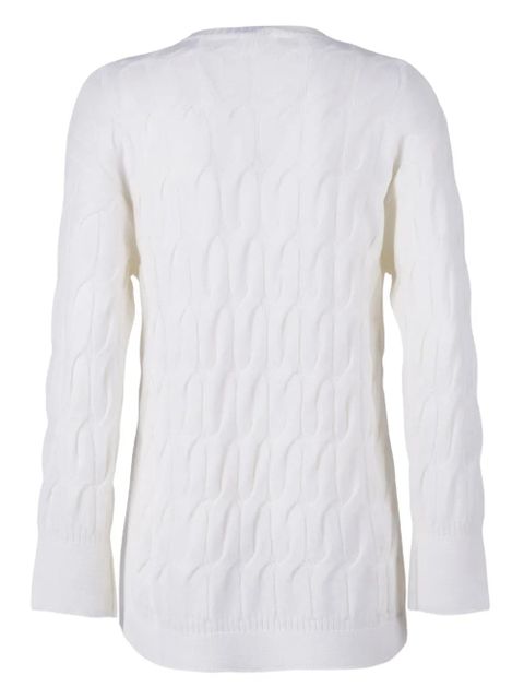 Max Mara cable knit quid sweater - White - zdjęcie produktu nr 2