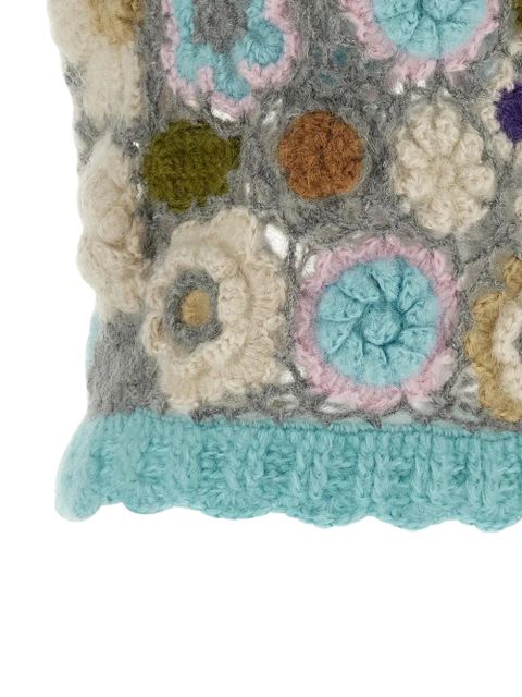 GANNI Dreamy Floral crochet vest - Blue