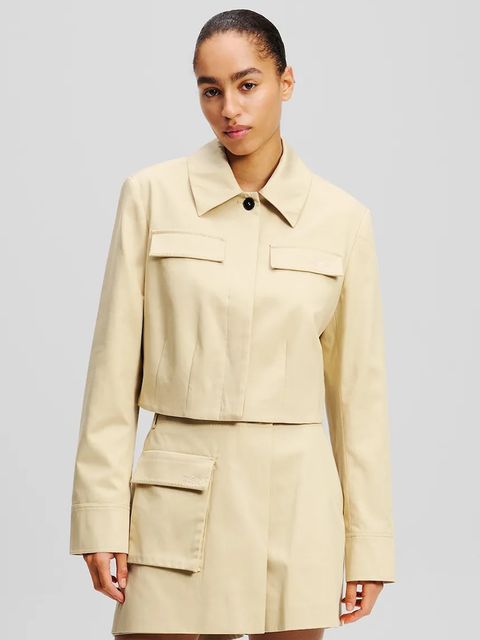 Karl Lagerfeld kurtka kolor beżowy przejściowa A2W14006 - zdjęcie produktu nr 1