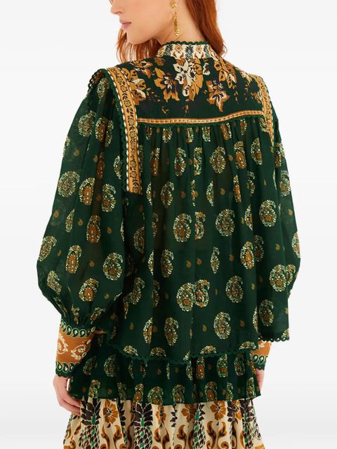 FARM Rio Tayla buttoned blouse - Green - zdjęcie produktu nr 2