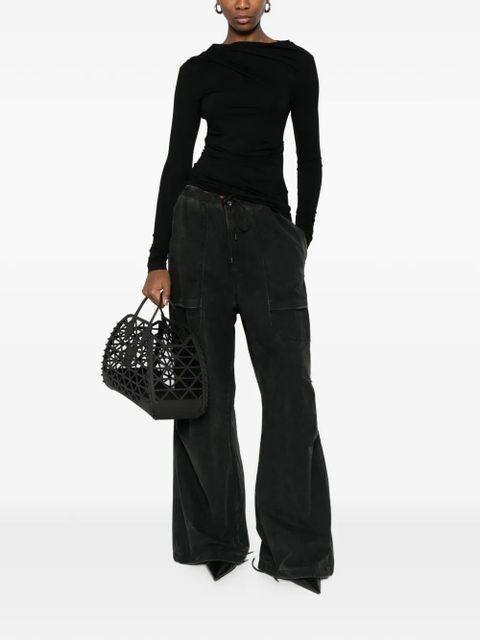 ENTIRE STUDIOS draped long-sleeve top - Black - zdjęcie produktu nr 2