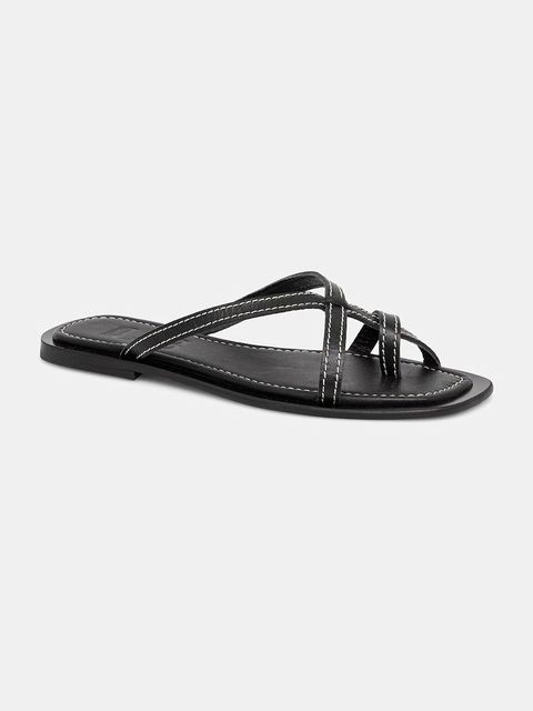 Answear.LAB klapki na płaskim obcasie damskie skórzane - zdjęcie produktu nr 1