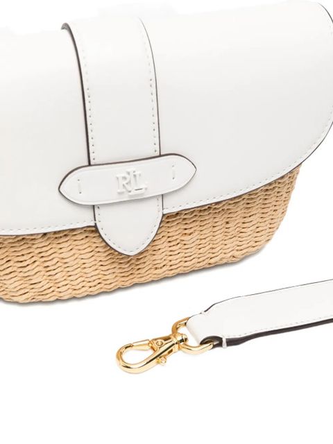 Lauren Ralph Lauren small Lynden logo-plaque shoulder bag - White