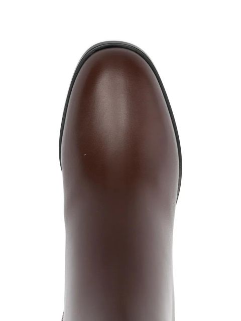 Valentino Garavani logo heel ankle boots - Brown