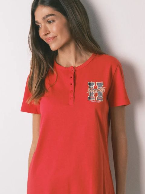 women'secret komplet piżamowy bawełniany HARRY POTTER damska kolor czerwony bawełniana 3132259