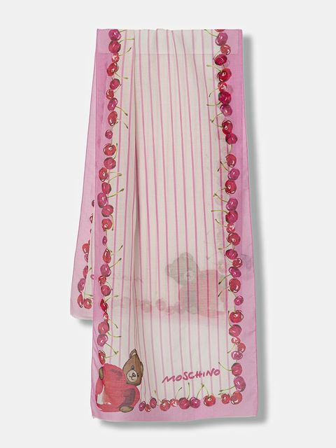 Moschino szal z dodatkiem jedwabiu - zdjęcie produktu nr 1