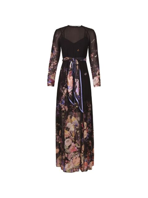 ZIMMERMANN Luna floral-pattern dress - Black - zdjęcie produktu nr 1
