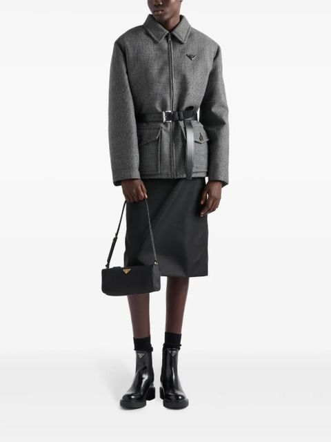 Prada triangle logo pouch - Black