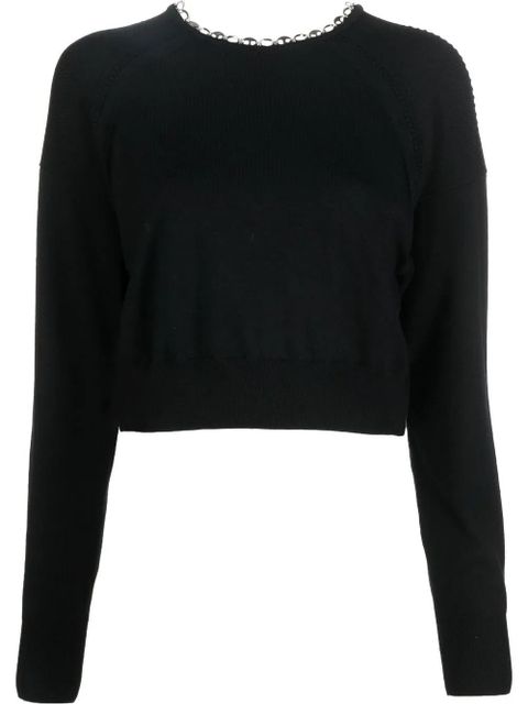 Rabanne chain-link neckline sweater - Black - zdjęcie produktu nr 1